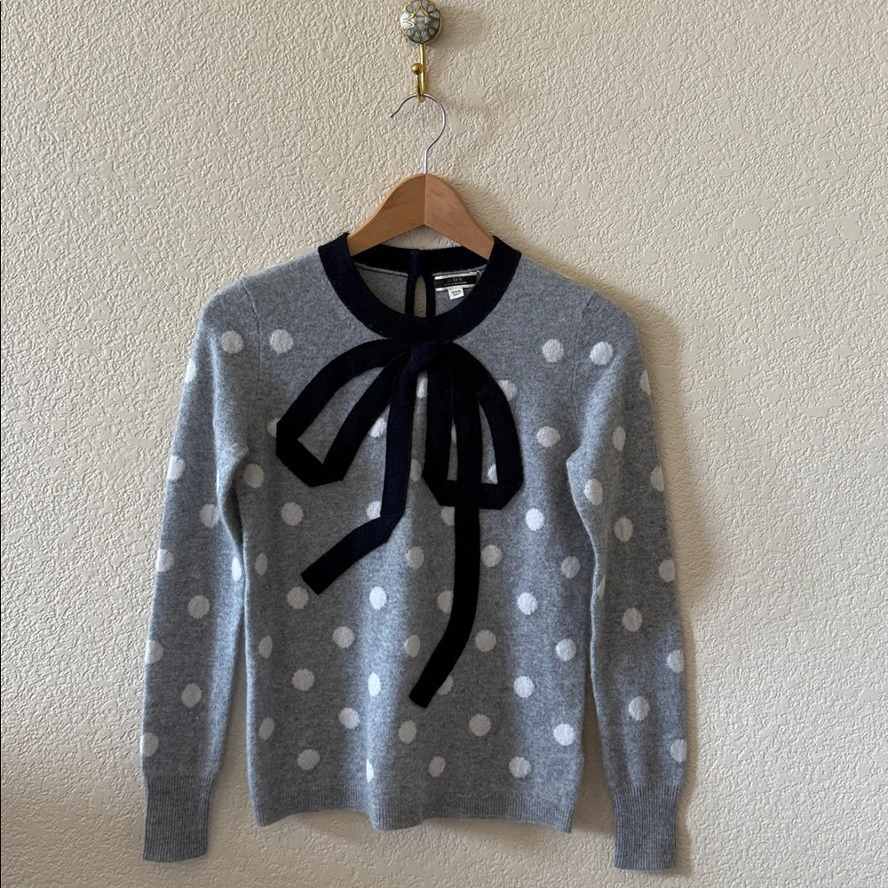J. Crew Polka Dot Cashmere Sweater XXS - Picture 5 of 14